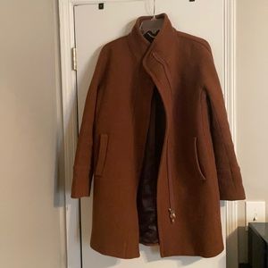 J.Crew Stadium Cloth Cocoon Coat in Heather Smoke Cocoa Size 4